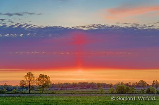 Red Sunrise Pillar_49179-82.jpg - Photographed near Carleton Place, Ontario, Canada.